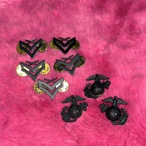 VINTAGE SET OF 8 UNITED STATES MARINES PINS. Set comes with three